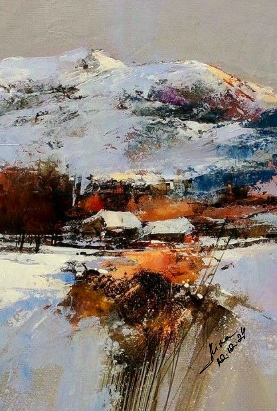 ArteDiAlina.com painting: Countryside Winter